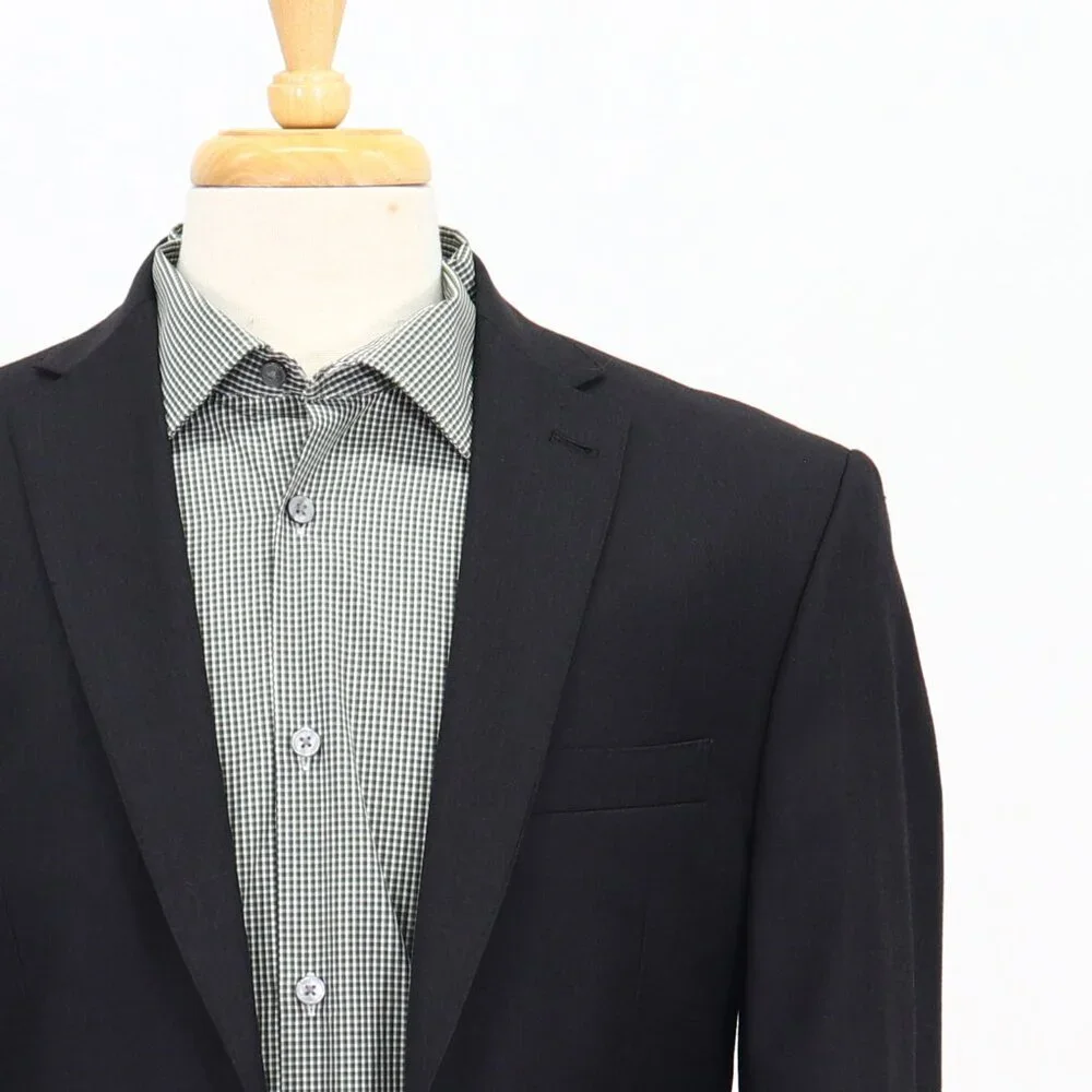 Jos. A. Bank 38L Gray Solid 2-Button Sport Coat Blazer Jacket T237